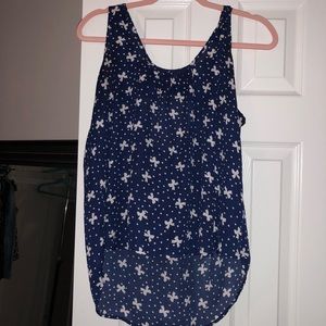 Navy tank blouse